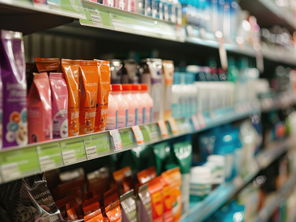 products in aisle