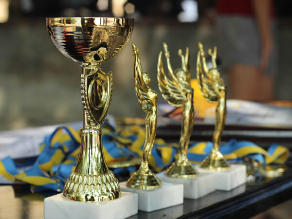 table of trophies