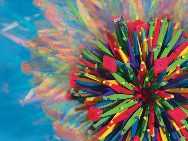 Colorful toy expandable ball