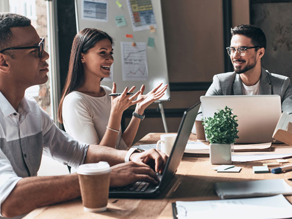 co-workers in a meeting