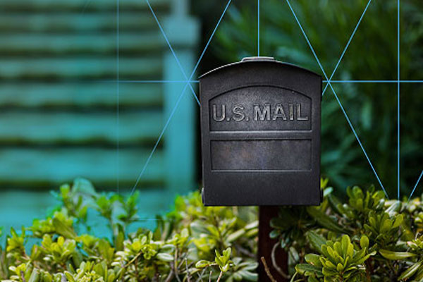 Mailbox with marketing materials