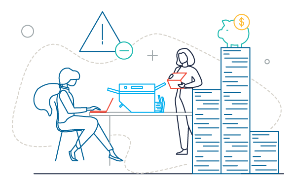 Stacks of pressure-sealed mail