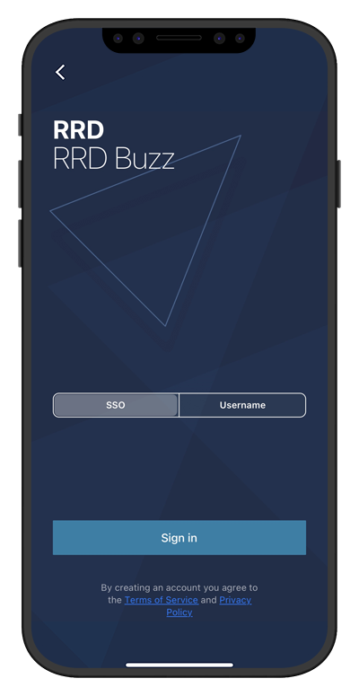 RRD Buzz Login Screen