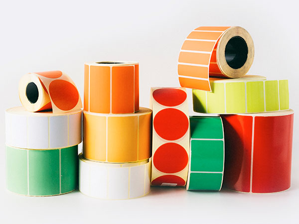 group of rolled labels