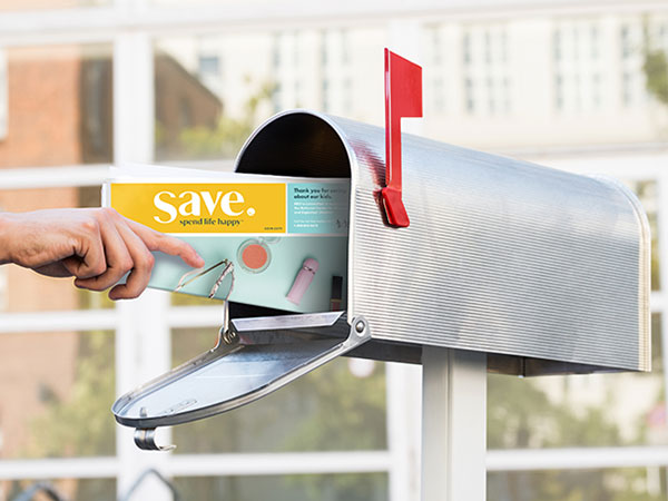 example of a mailer inside a residential mailbox