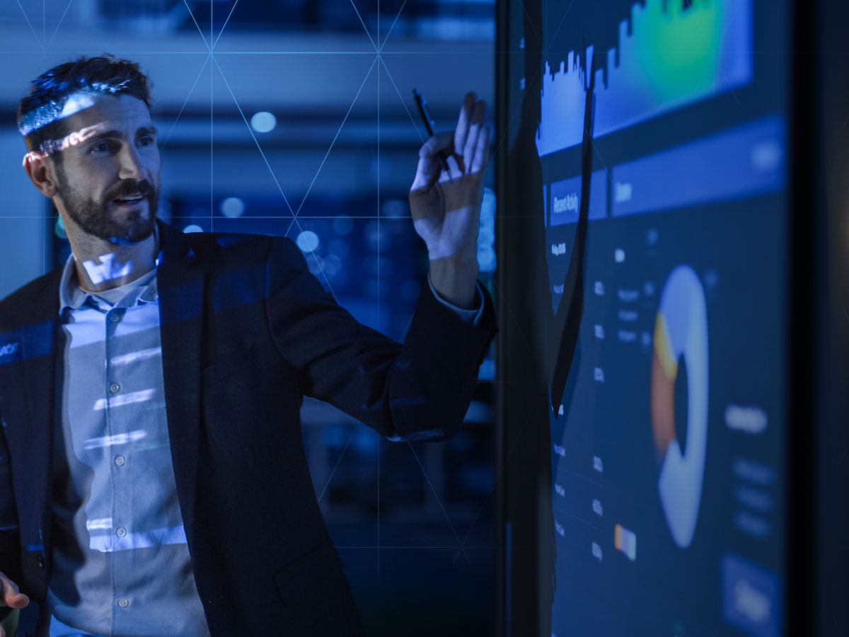 man giving a presentation