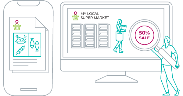 grocery store illustration