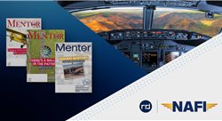 NAFI mentor magazine and cockpit photo