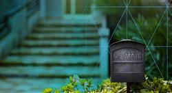 mailbox in front of stairs