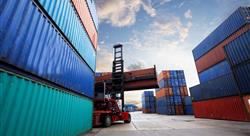 Transportation Logistics of international container cargo shipping and cargo plane in container yard