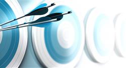blue bullseye and arrows