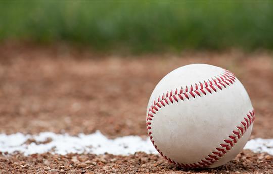 baseball in baseball field