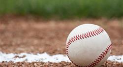 baseball in baseball field