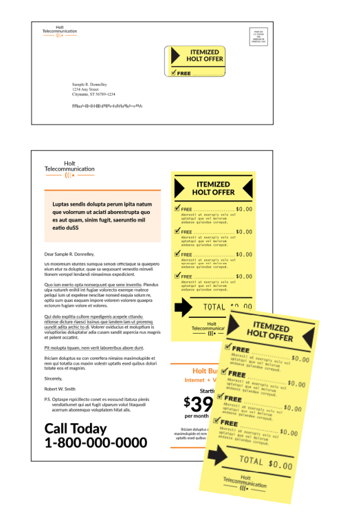 direct mail format for telecom offer