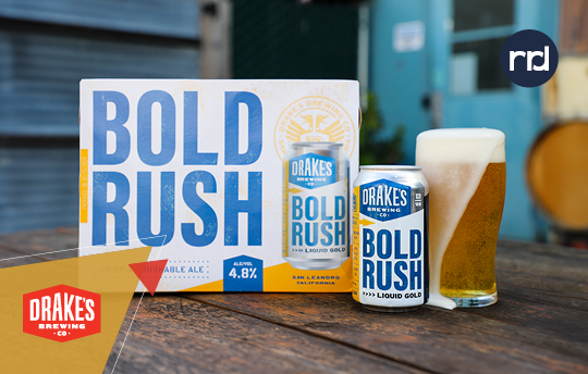 Drake's Brewing packaging and logo