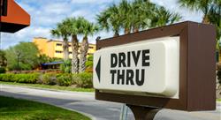 drive thru sign for a fast food restaurant