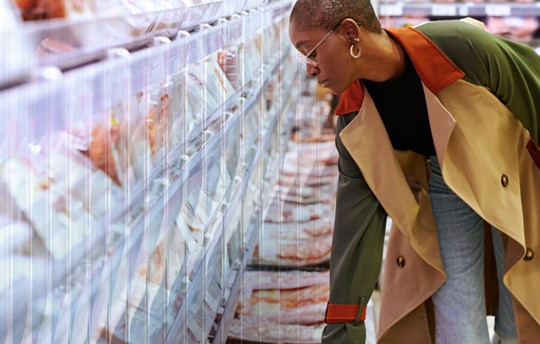 Woman grocery shopping
