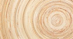 close up of the bottom of a wicker, woven basket